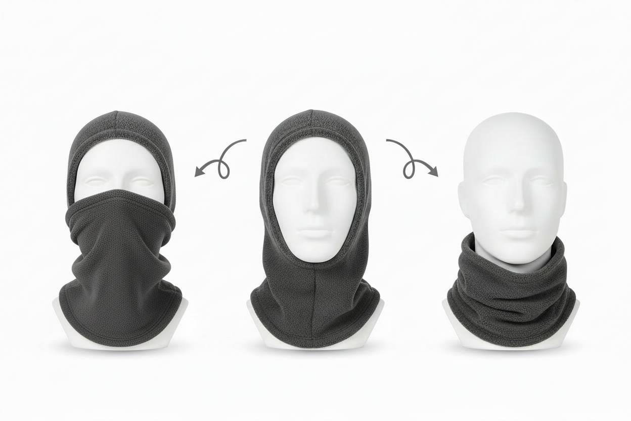 Sturmhaube Tragevarianten ohne Text