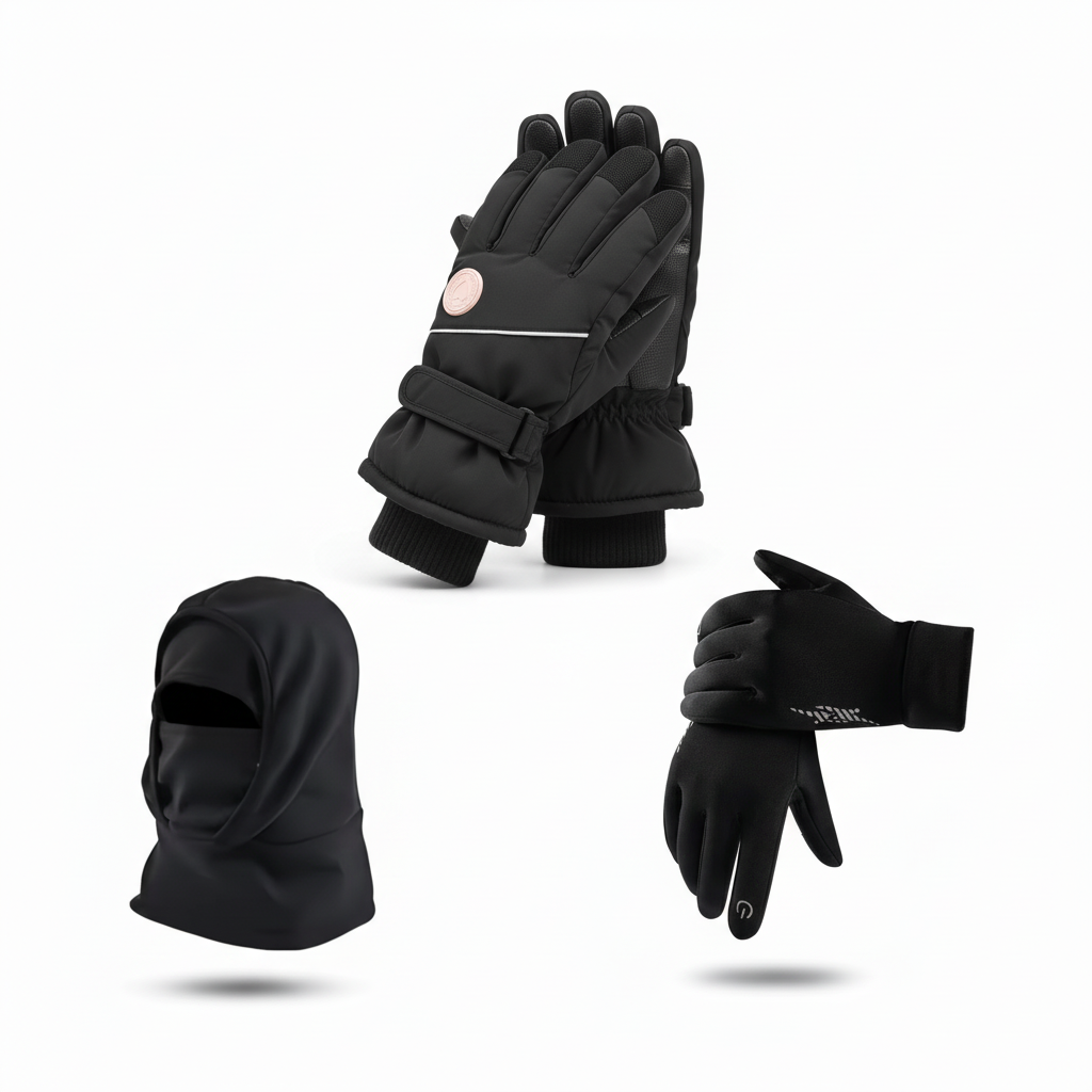 Winterprodukte in Dreieck-Anordnung